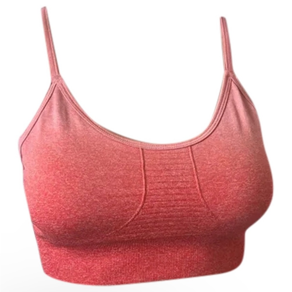 Orange Seamless Sports Bra Removable Padding